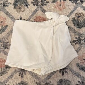 Zara Toddler White Tie-Front Skort